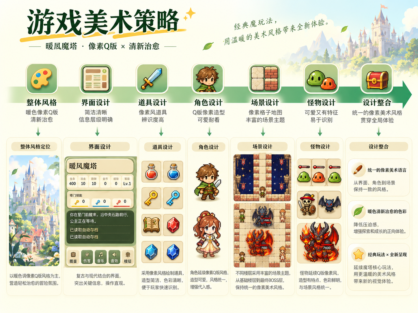 暖风魔塔整体美术策略说明